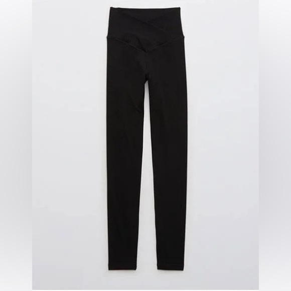 AERIE | Offline By Aerie 7/8 Leggings High Rise Black Real Me Stretch Leggings - Picture 4 of 7
